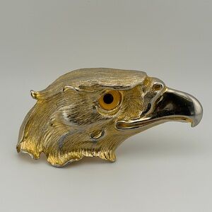 Christopher Ross Bald Eagle 1986 24k gold plated Belt Buckle